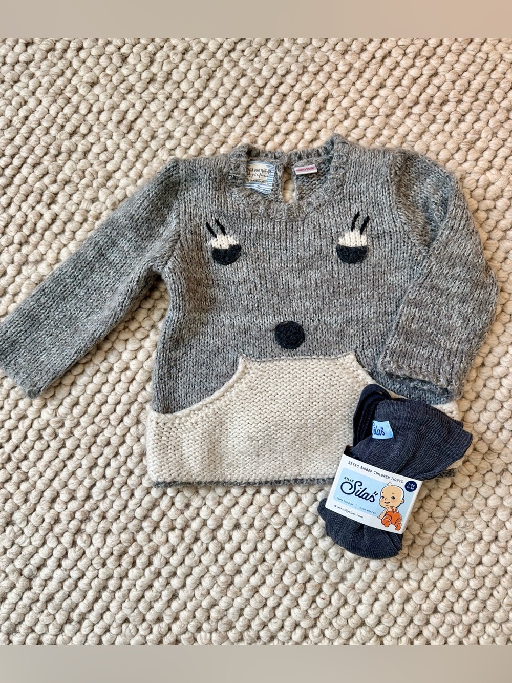Zara Baby Girl Sweater And Tights Set - Size 18-24M - VGUC